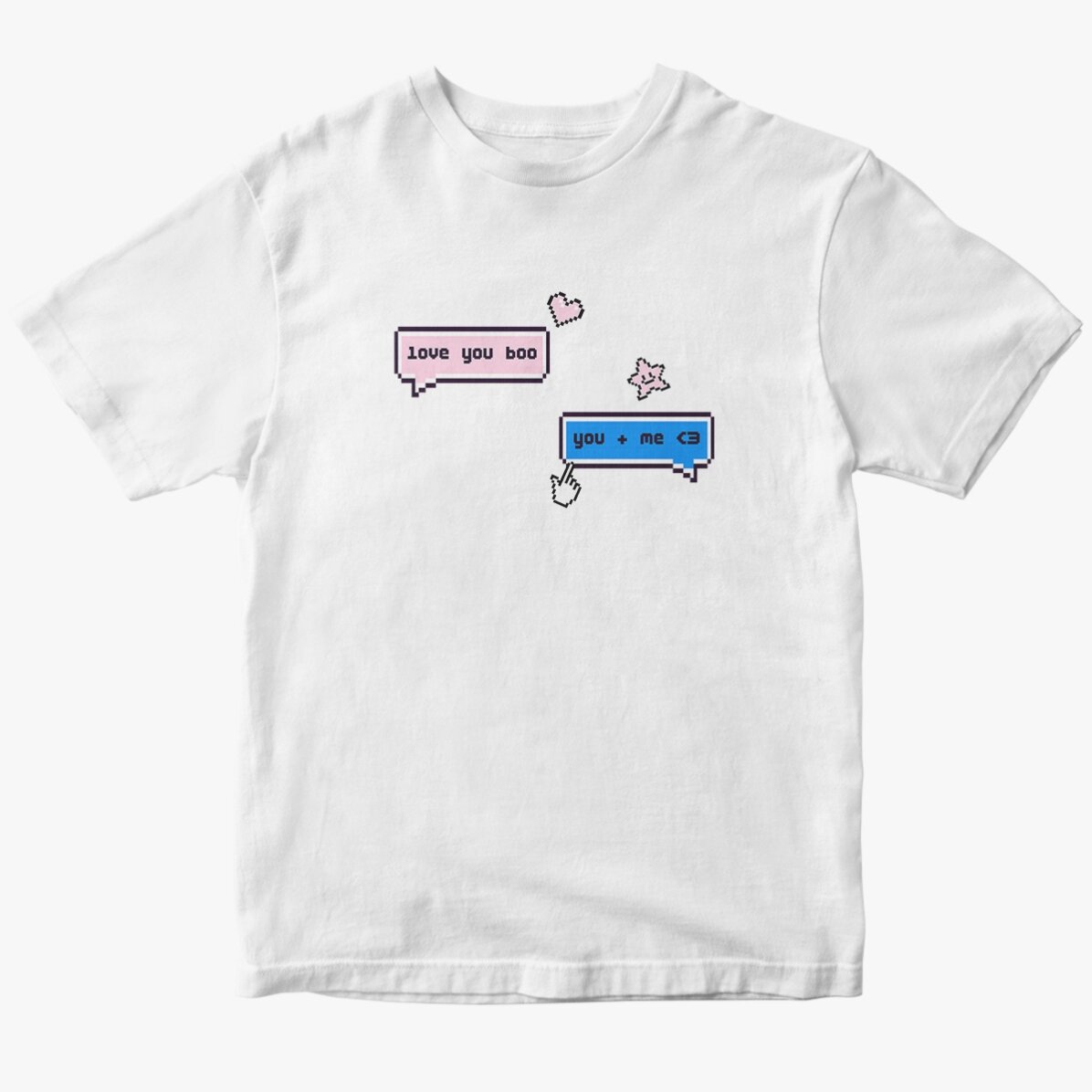 Custom cotton T-shirt with text - Pixel Chat