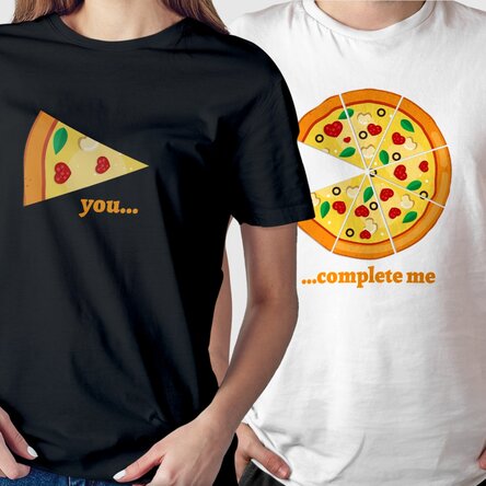 Tricou din bumbac personalizat cu text - Pizza