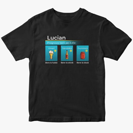 Custom cotton T-shirt with text - Beer forecast