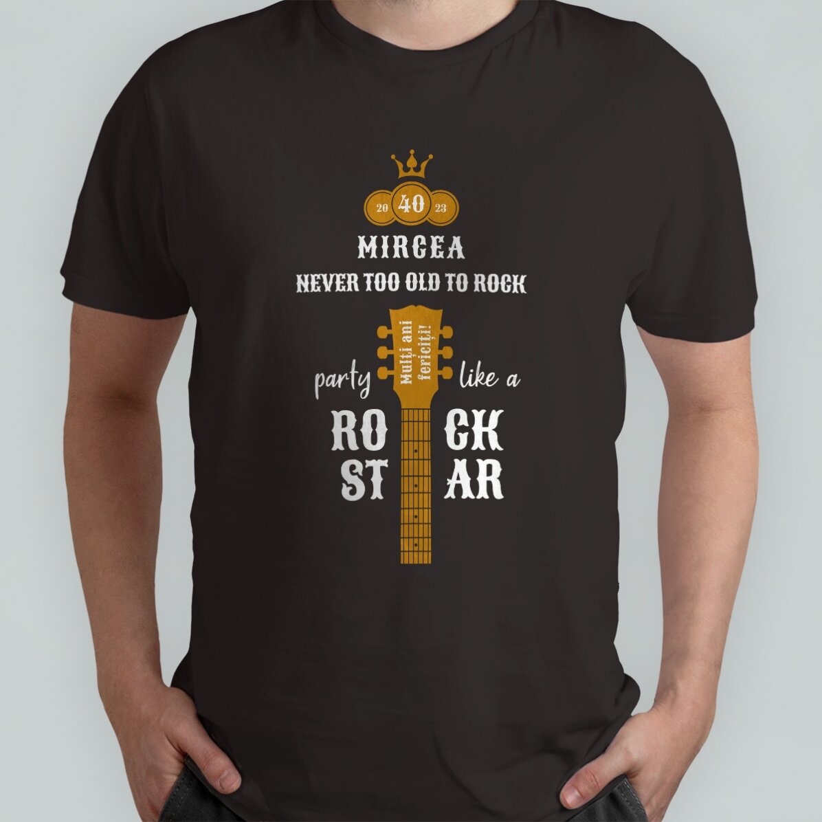 Tricou din bumbac personalizat cu text - Rockstar