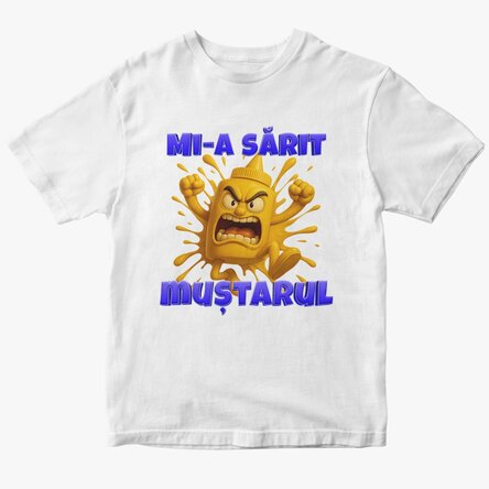 Tricou din bumbac personalizat cu text - Sare muștarul