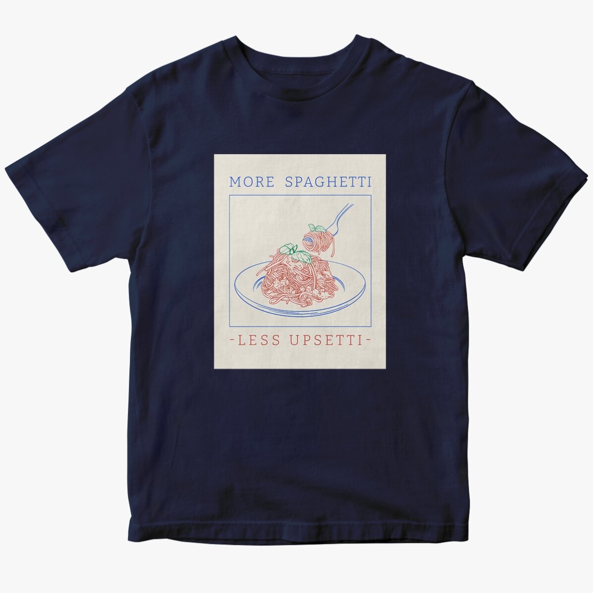Custom cotton T-shirt with text - Spaghetti
