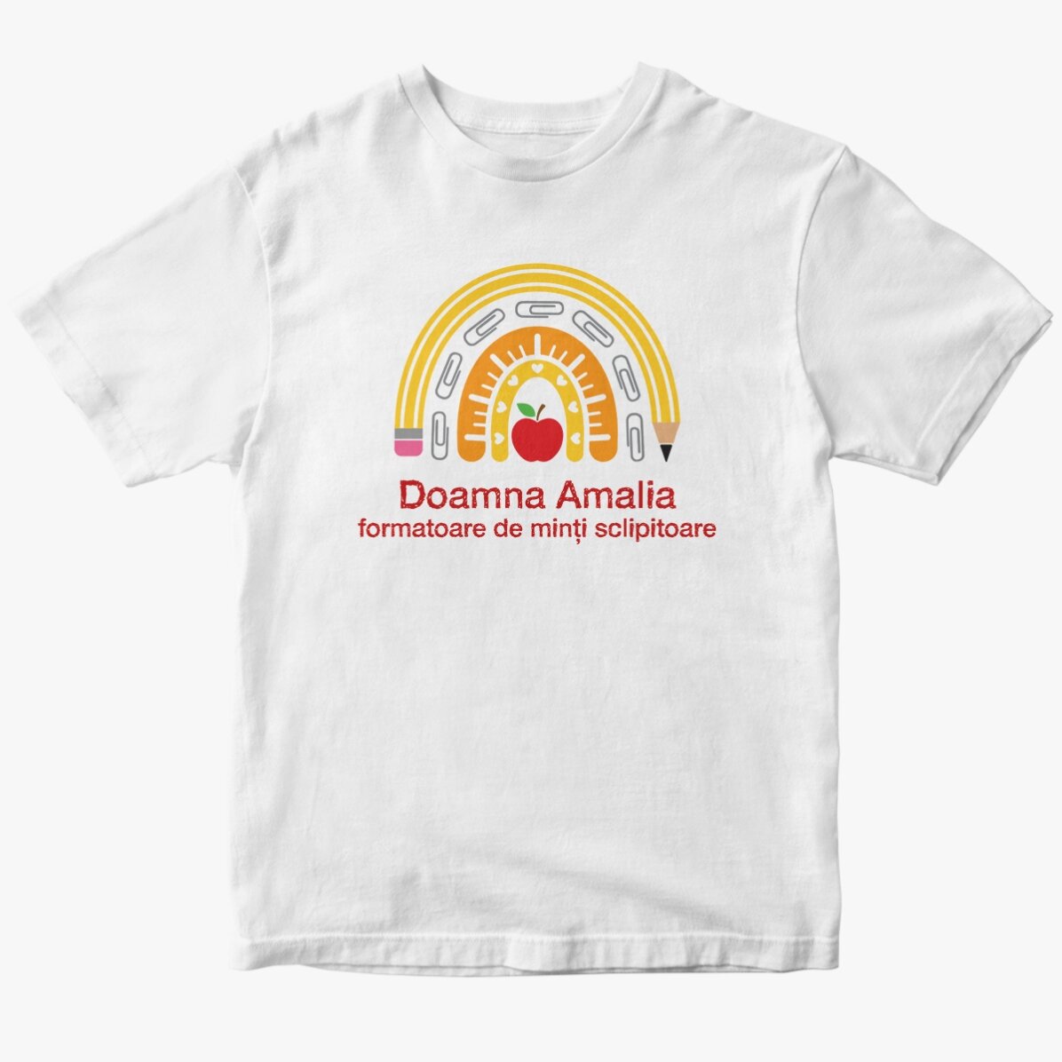 Custom cotton T-shirt with text - Super teacher