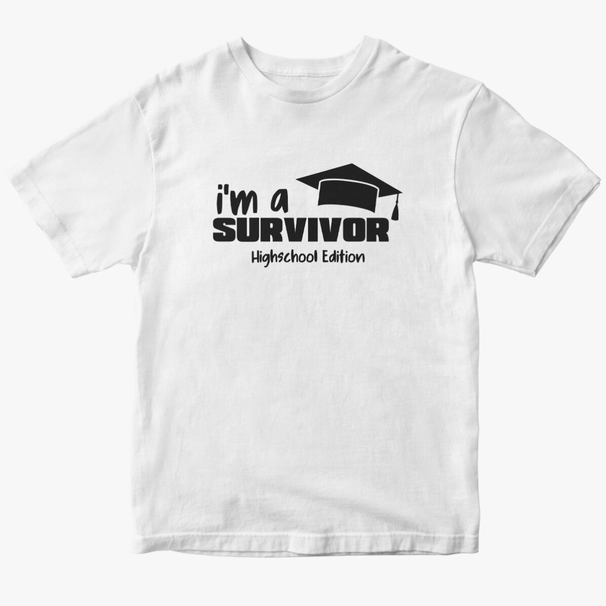 Custom cotton T-shirt with text - Survivor