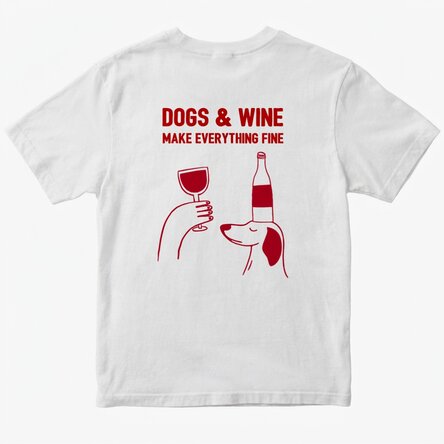 Personalised cotton T-shirt with text - Wine