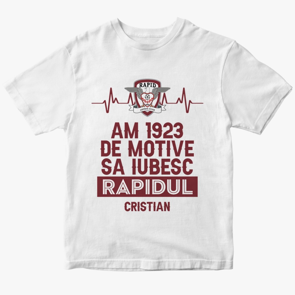 FC Rapid customised cotton T-shirt with text - 1923 reasons to love Rapid