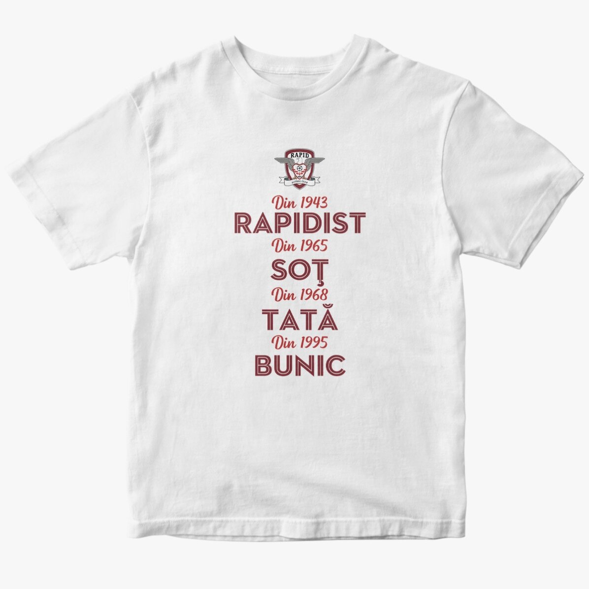 FC Rapid customised cotton T-shirt with text - The history of my Rapid-supporting grandfather