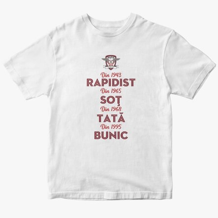 FC Rapid customised cotton T-shirt with text - The history of my Rapid-supporting grandfather