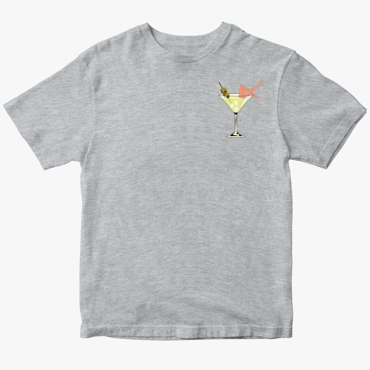 Custom cotton T-shirt - Martini legs