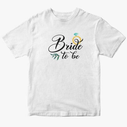 Personalised cotton T-shirt for the bride-to-be