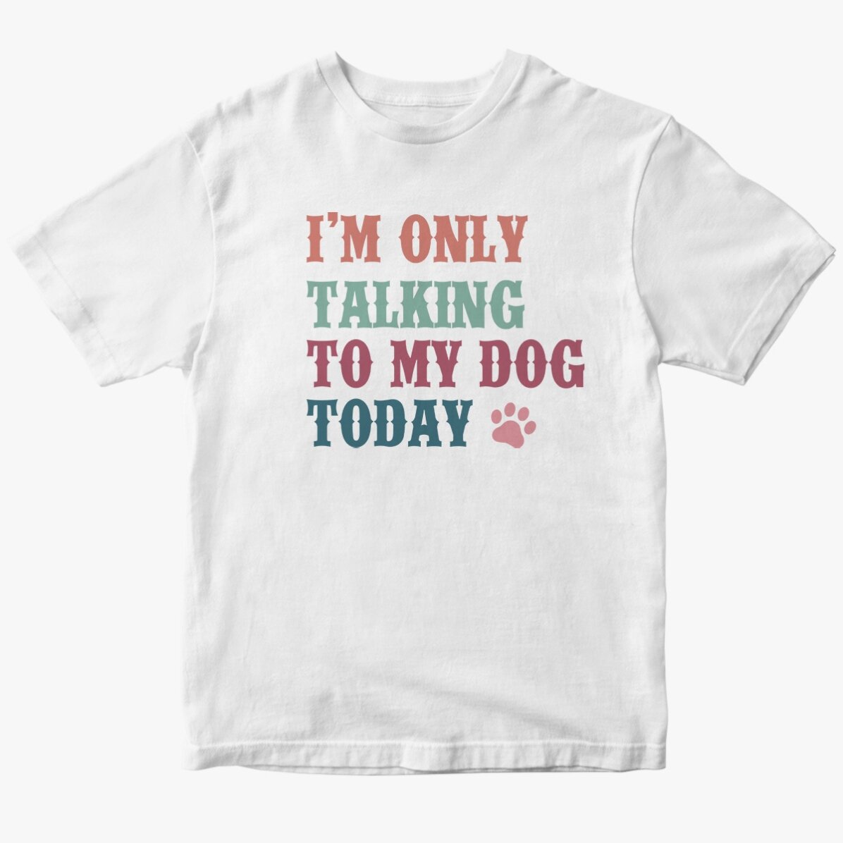 Personalised cotton T-shirt - Talking to my dog
