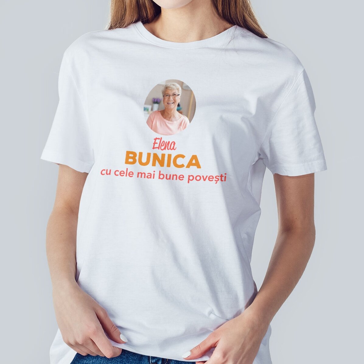 Custom cotton T-shirt with text - Grandmother