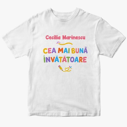 Personalised T-shirt with name – The Best Teacher