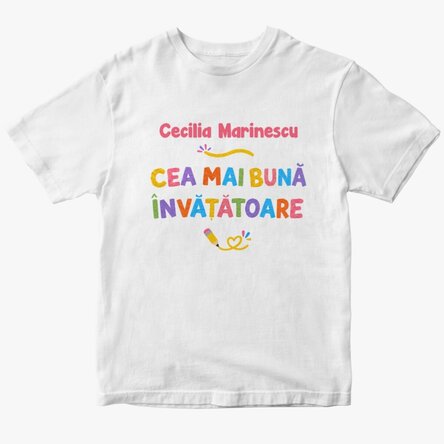 Personalised T-shirt with name – The Best Teacher