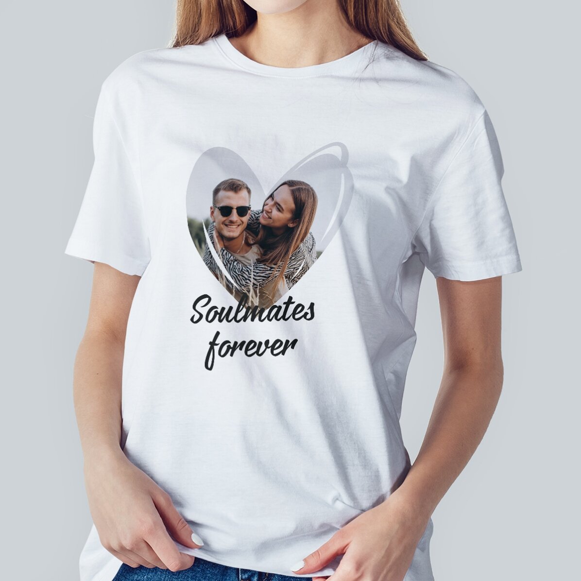 Tricou personalizat cu o poză și text - Love