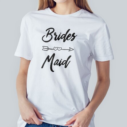 Personalised T-shirt with text – Bridesmaid