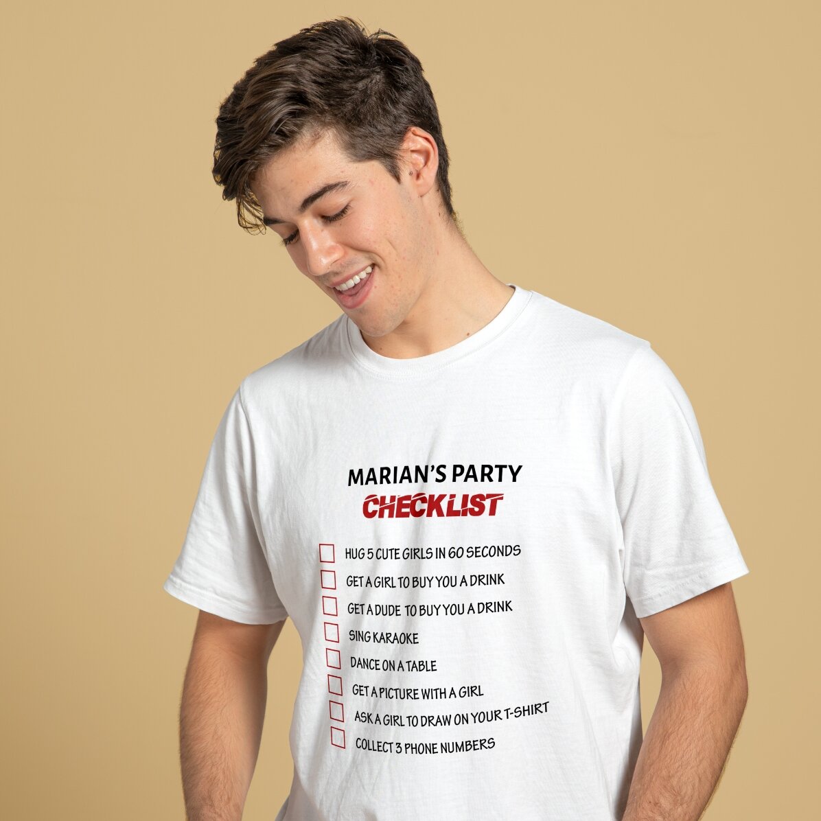 Tricou personalizat cu text - Checklist