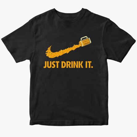 Personalised T-shirt with text - Just drink it