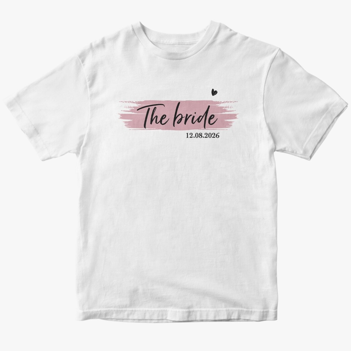Personalised T-shirt with text for the bride and bridesmaids