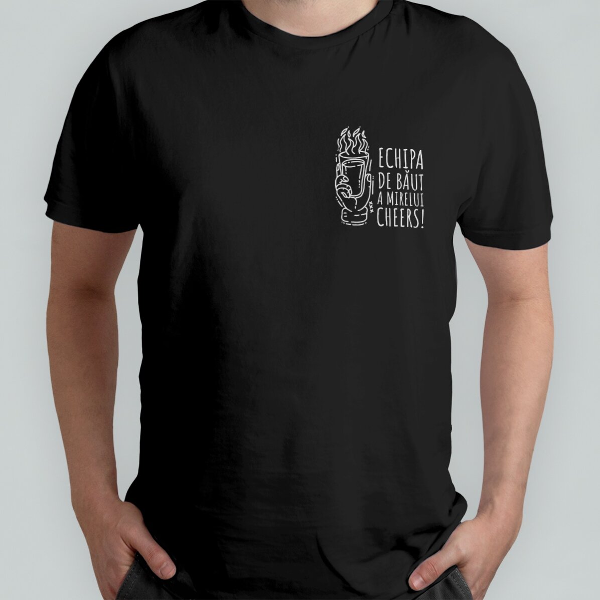 Tricou personalizat cu text pentru petrecerea burlacilor - Echipa mirelui