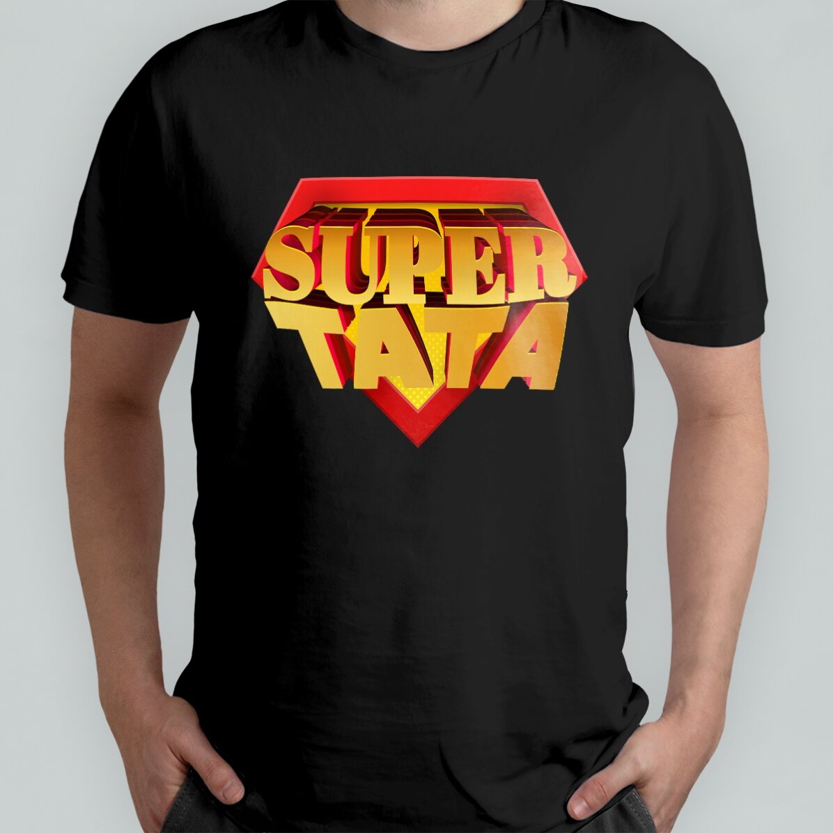 Tricou personalizat cu text - SUPER TATA