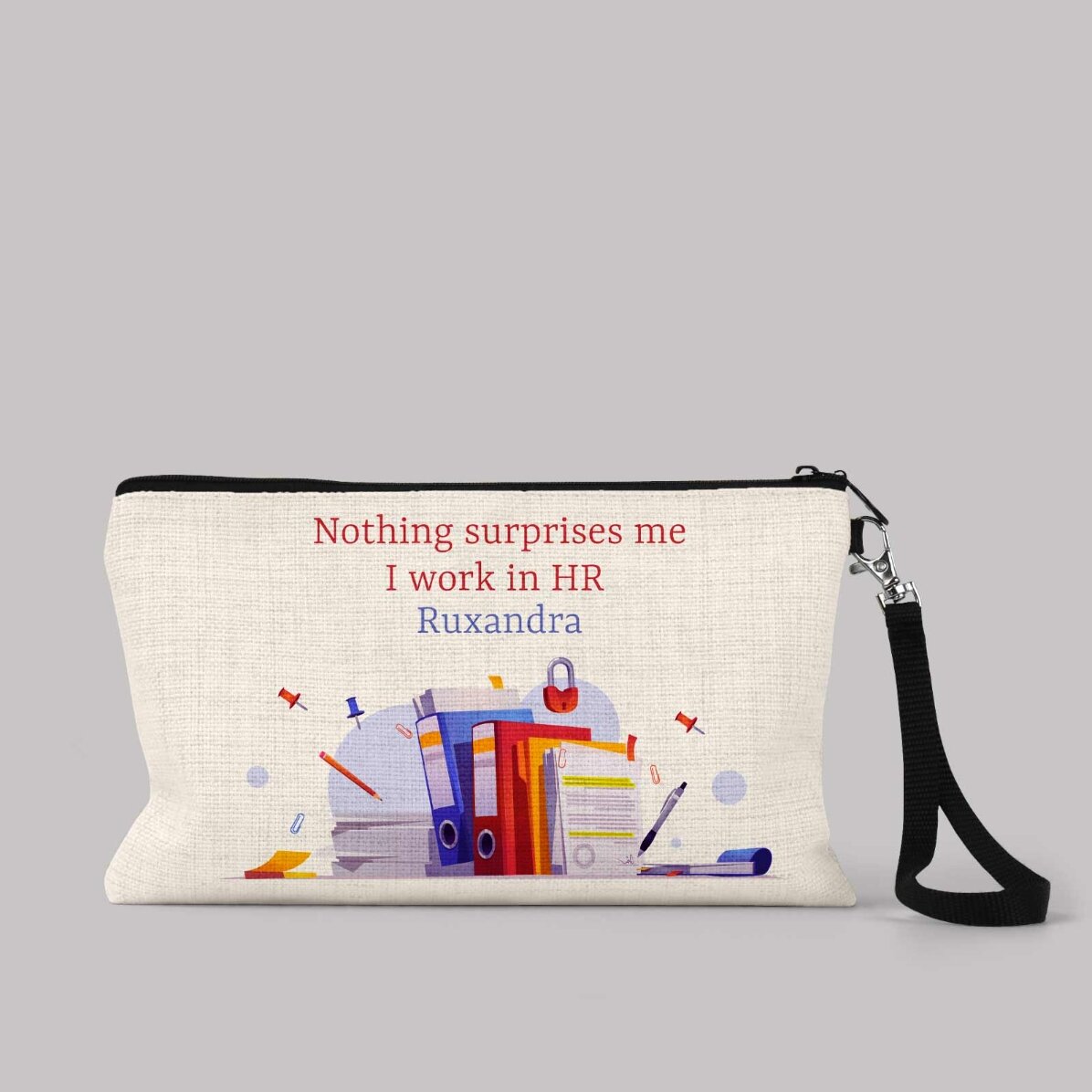 Trusă de accesorii personalizată cu text - HR