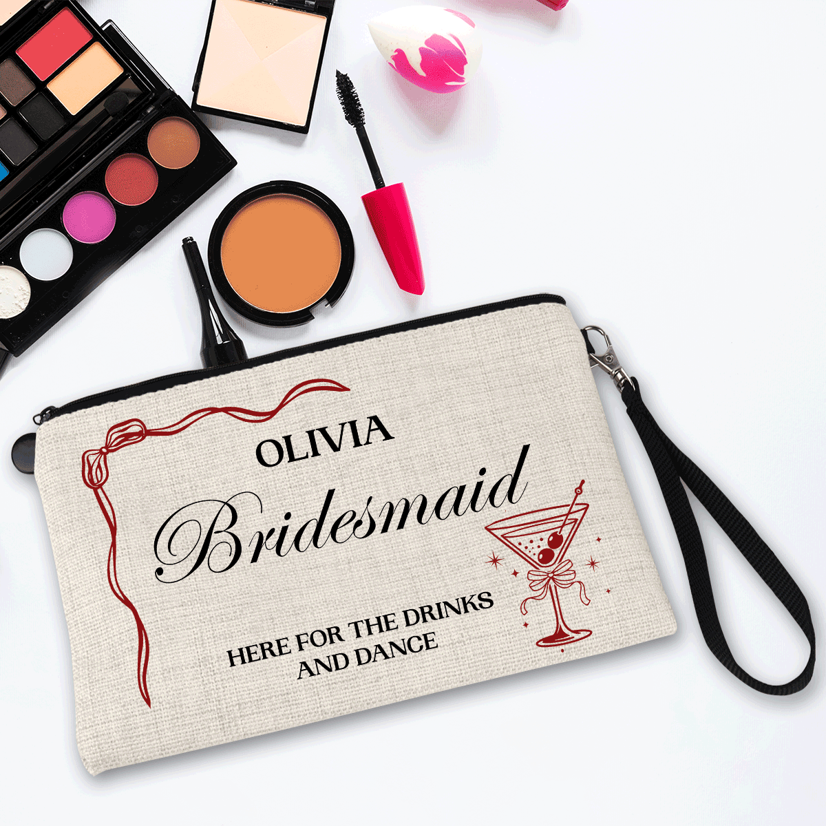 Personalised make-up kit with text - The Bride’s Team