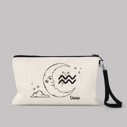 Trusă make-up personalizată cu text - Zodia Vărsător