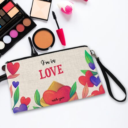 Trusă makeup personalizată cu text - In LOVE