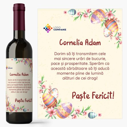 Personalised wine with logo and message - Easter eggs