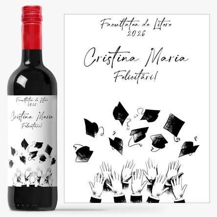 Personalised wine with message - Graduation ceremony