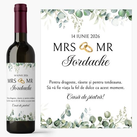 Personalised wine with a message – Mrs & Mr