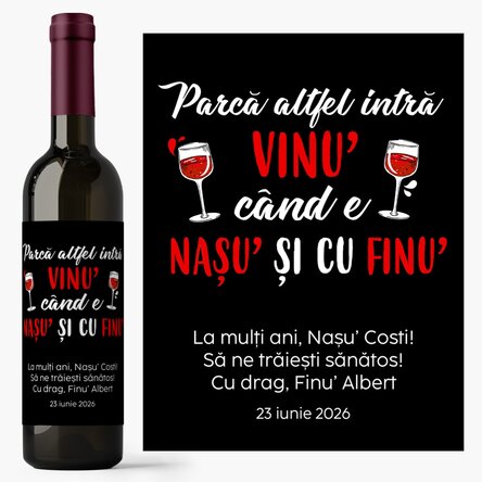 Personalised wine with message - Nasu