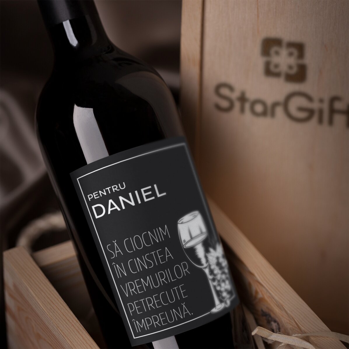 Vin personalizat cu mesaj - Revedere