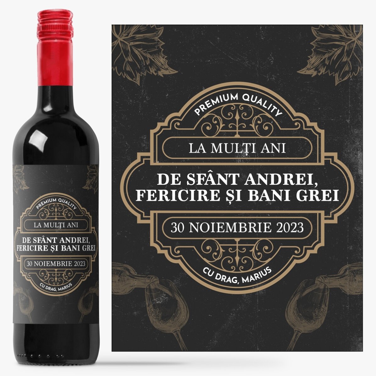 Personalised wine with message - Vintage Wine