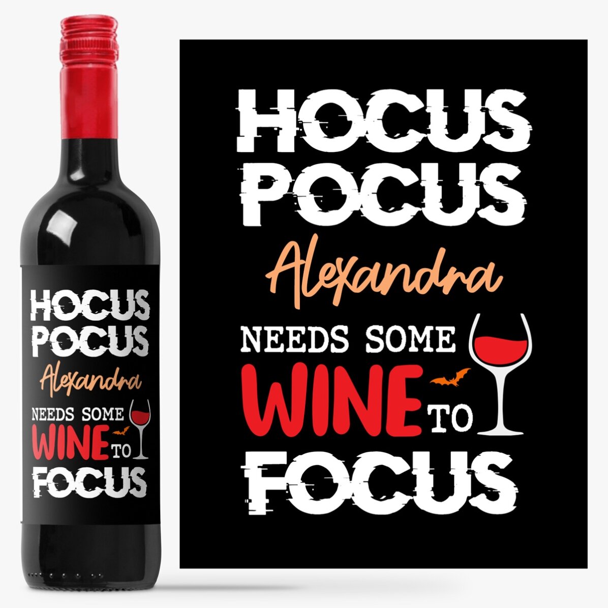 Vin personalizat cu nume - Need some wine to focus