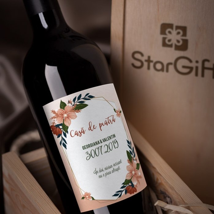 Personalised wine with text - Wedding