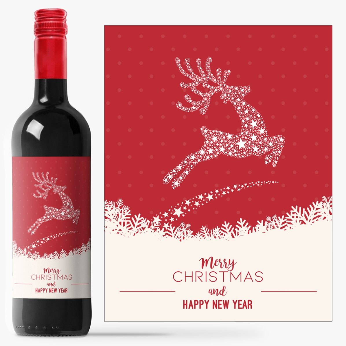 Vin personalizat cu text - Model Reni