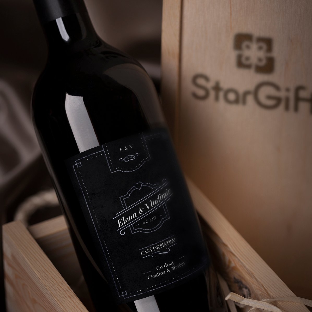 Vin personalizat cu text - Ocazii speciale