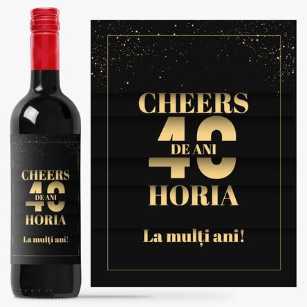 Vin personalizat cu text zi de naștere - Cheers to you