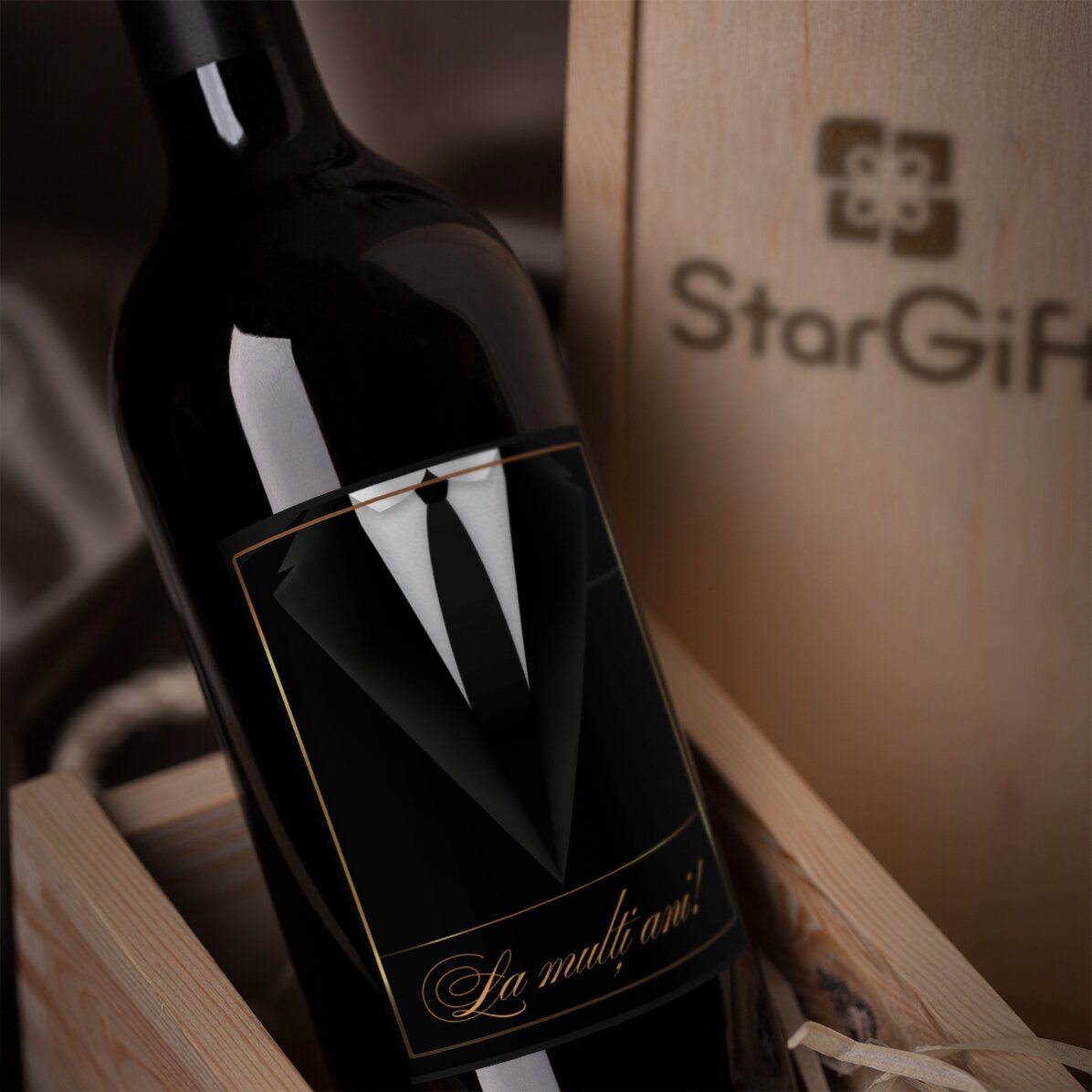 Vin personalizat - Elegant black