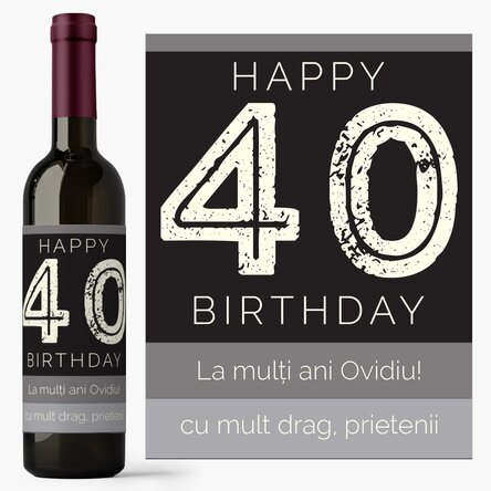 Personalised wine - Happy Birthday