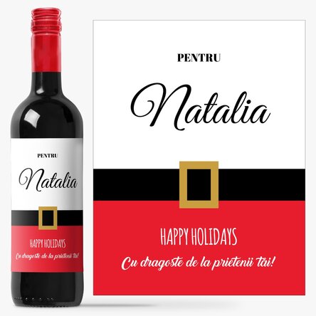 Vin personalizat - Happy Holidays