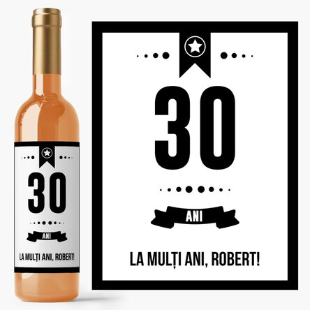 Personalised wine - Happy Birthday, white background