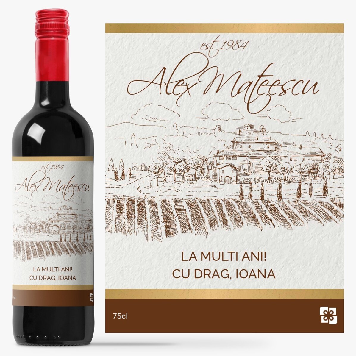 Vin personalizat - premium vintage