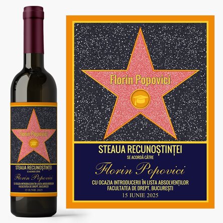 Personalised wine - Star of gratitude