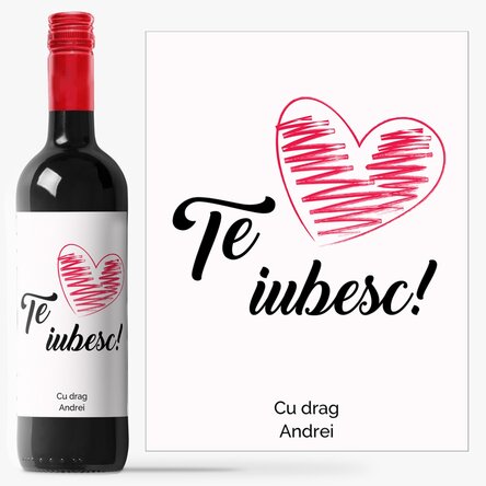 Vin personalizat - Te iubesc