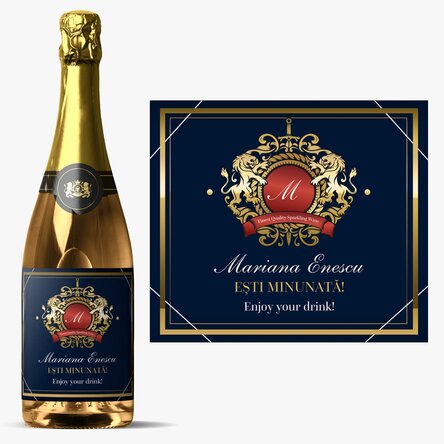 Vin spumant personalizat cu text - Heraldry